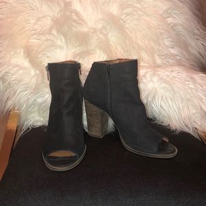 Lucky Brand Peep Toe Booties 9.5